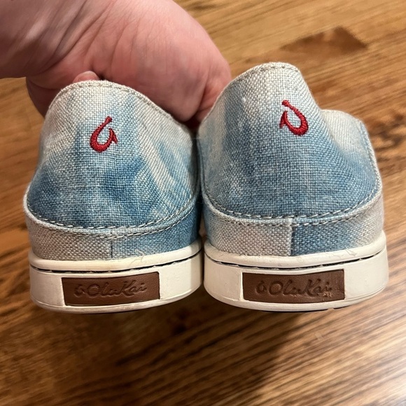 Olukai | Pehuea Limited Edition Slip On Sneakers Hawaiian Blue Tie Dye‎ US 9 - Picture 4 of 7